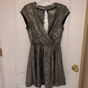 Shiny Silver Holiday Dress